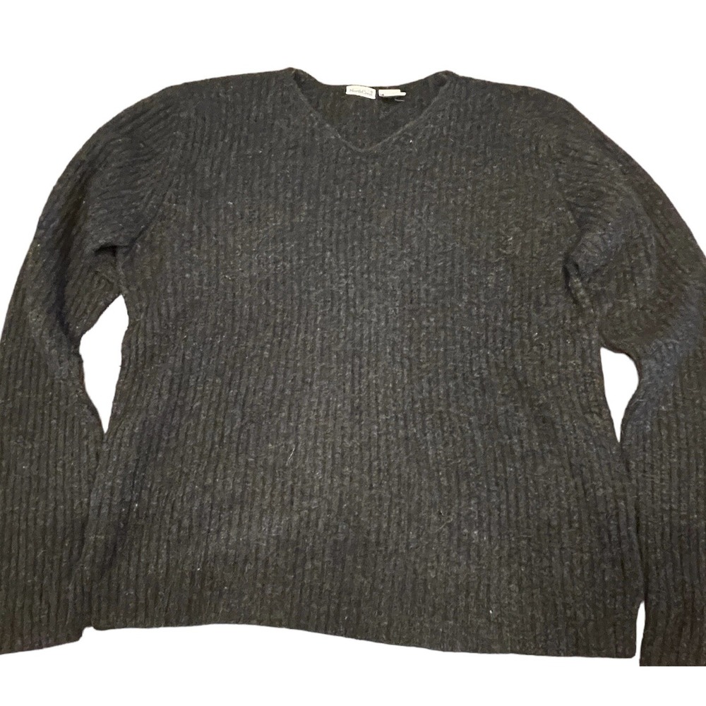 North Crest Womens XL Pullover Sweater Brown Lambswool Soft Warm